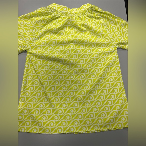 Macbeth Collection Lime Green & White Long Sleeve Blouse Women's Size Small - Picture 4 of 7